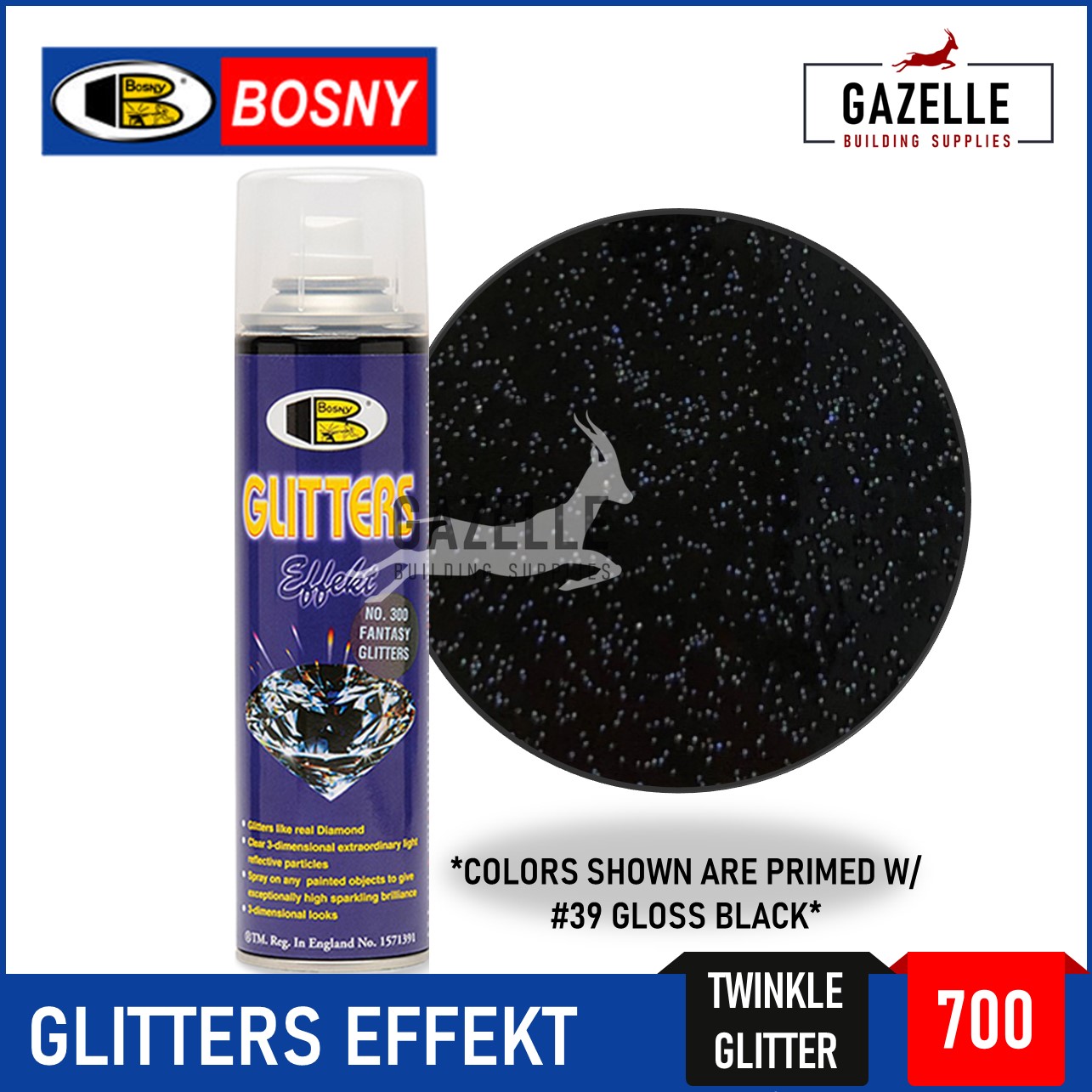 Bosny Glitters Effekt Glitter Effect Spray Paint 200 / 300 / 400 / 500