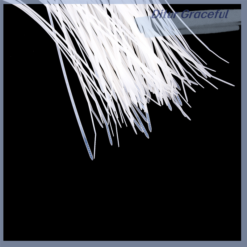 Ditur Chandrae 100pcs Fasten White Black Cable Wire Zip Ties Self Locking Nylon Cable Tie