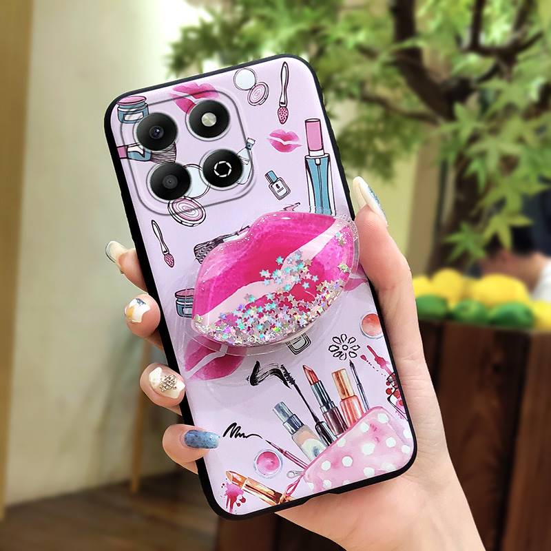 quicksand%20protective%20Phone%20Case%20For%20Honor%20X6b%20Kickstand%20Glitter%20Waterproof%20Durable%20phone%20lens%20protection%20Cartoon%20cute%20-%20Image%2010