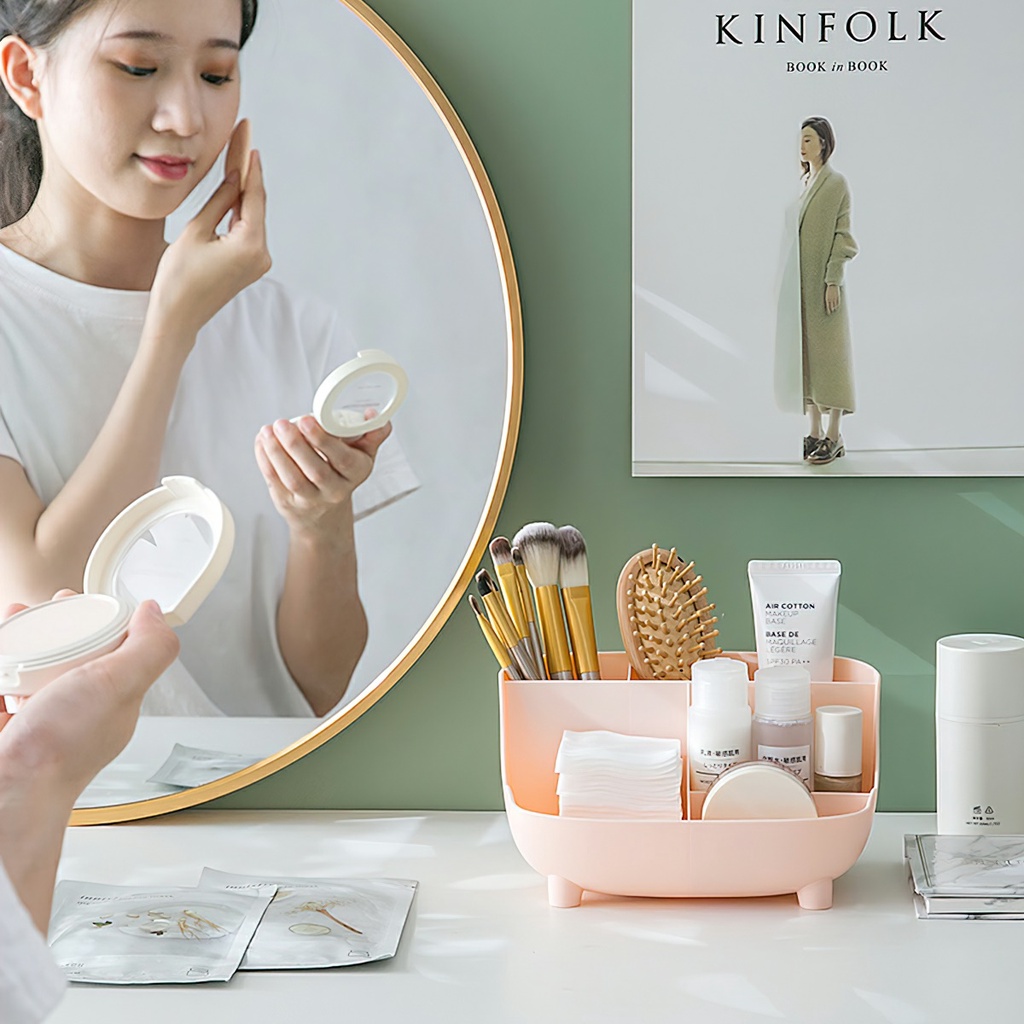 Hộp Đựng Bút Để Bàn Lưu Trữ Văn PHòng Phẩm Tặng Kèm Sticker Dễ Thương