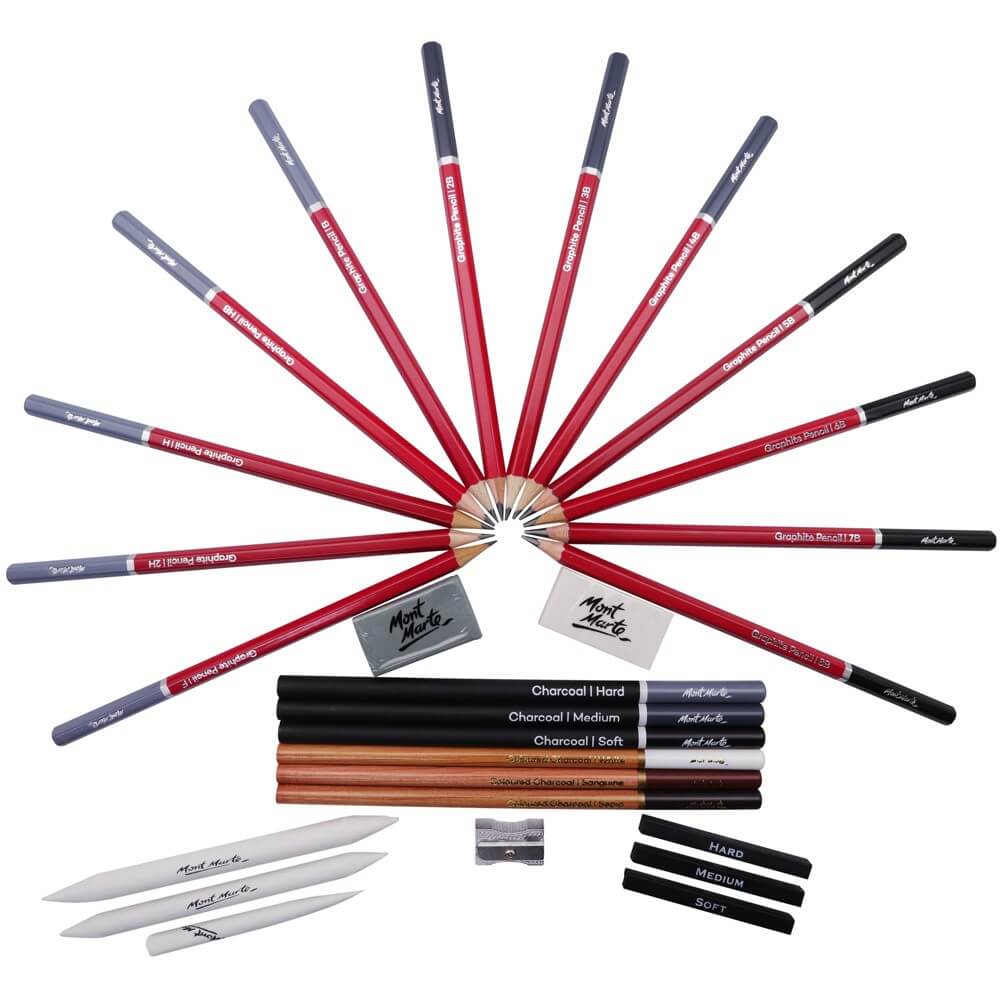 Mont Marte Sketching Tin Set 27pc.