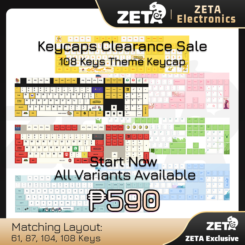(Clearance Sales of Keycaps now) ZETA Keyboard and Keyboard Accessories