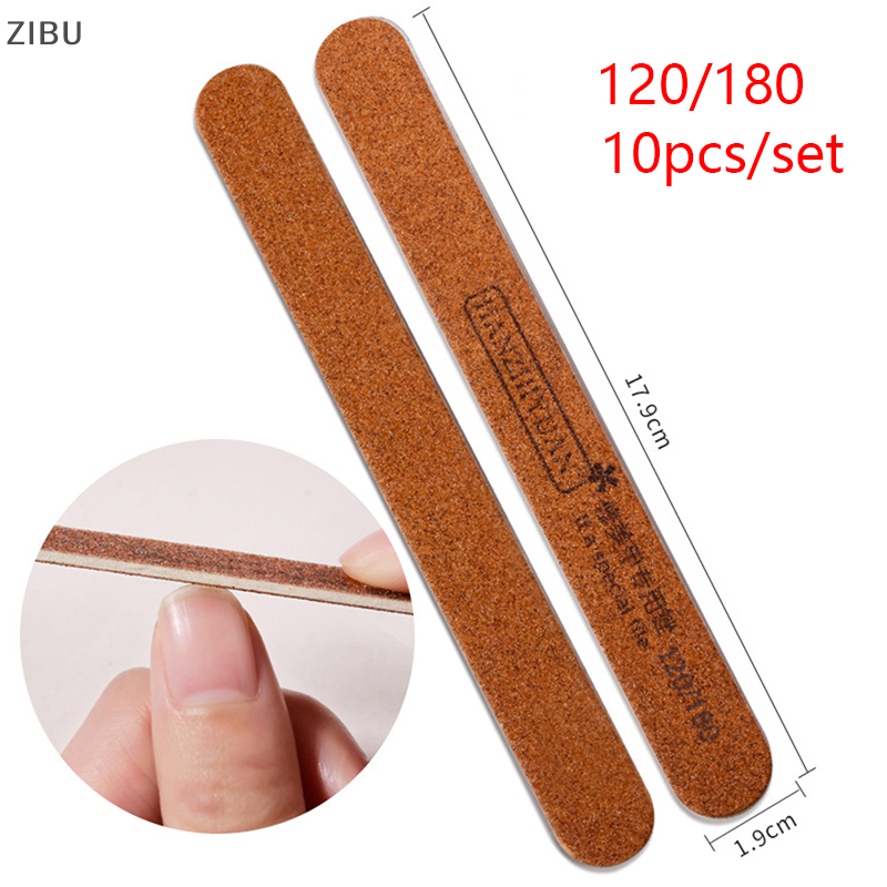 ZIBU 10 cái giũa móng tay bằng gỗ chà nhám nghệ thuật dụng cụ làm móng móng chân móng tay