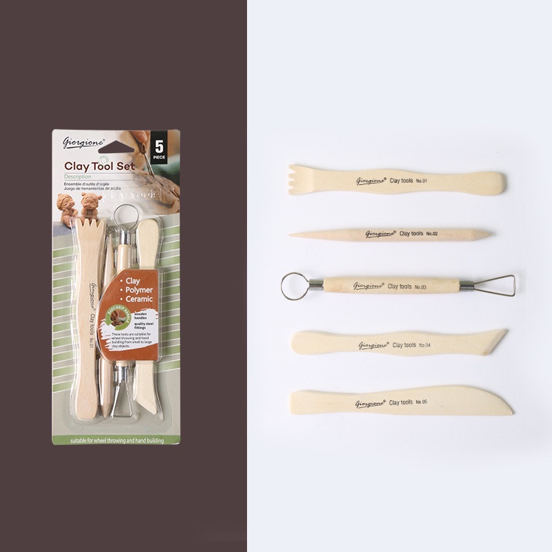 Bộ Dụng cụ Làm Đất sét Đất nặn Giorgione (5 món)