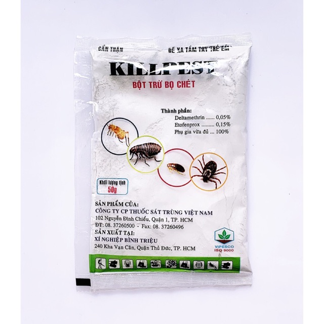 Thuốc diệt bọ chét, rận rệp cho chó, mèo killpest
