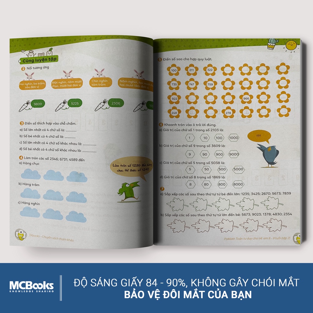 Combo Pomath Toán Tư Duy Cho Trẻ 8 - 9 Tuổi (Tập 1 + Tập 2)