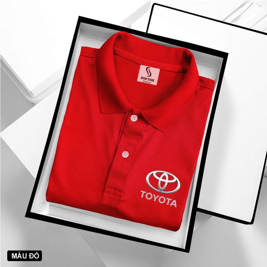 Áo thun nam POLO toyota vải poly cá sấu gai 4 chiều cao cấp ngắn tay cực sang trọng phom vừa