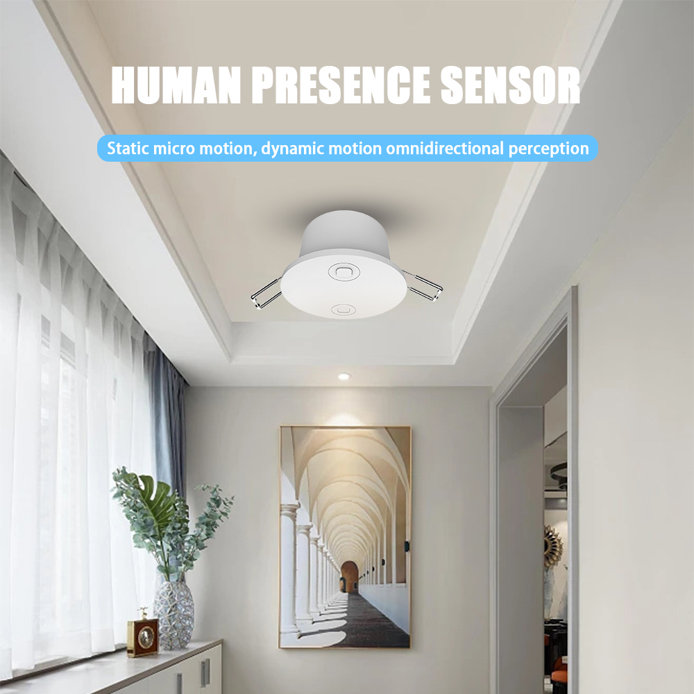 Bitterorangetgd【Ship within 24 hours】EWelink ZigBee 5.8G Smart Human Presence Detector MmWave Detection Sensor Motion Sensor For Home Security And Energy Savings