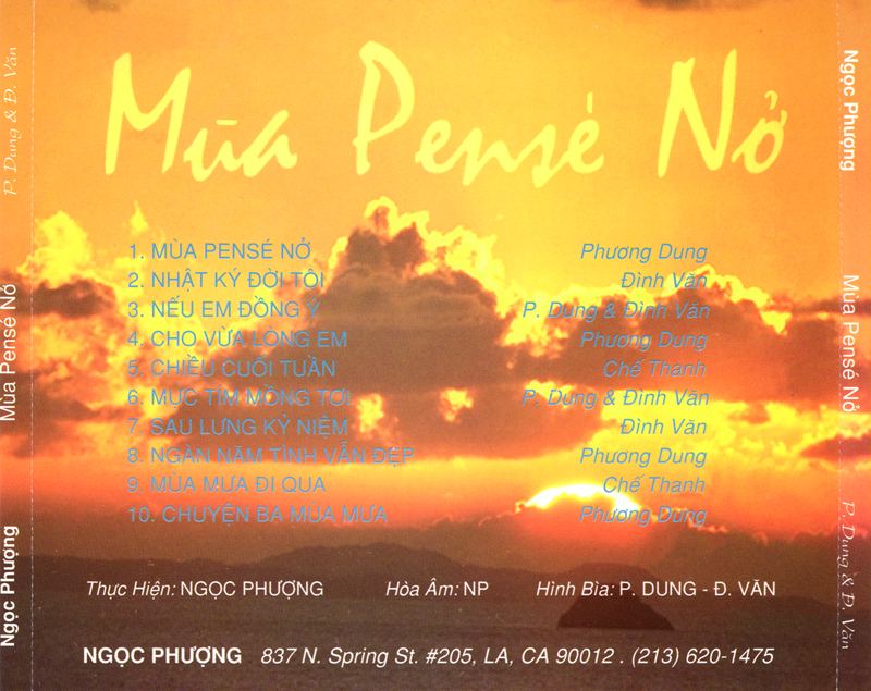 Ngọc Phượng CD - Mùa Pensé Nở
