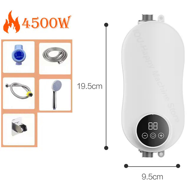 Máy nước nóng n lập tức 220v 110v 4500w tankless điện máy nước nóng tắm máy nước nóng phòng tắm nhà bếp nóng vòi nước với cắm
