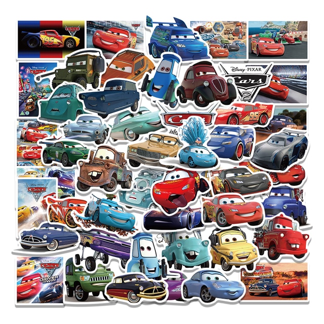 50Pcs/Pack Disney Cartoon Mickey Mouse/Princess/ Pooh Bear Stickers DIY Skateboard Motorcycle Luggage Waterproof Sticker Toy
