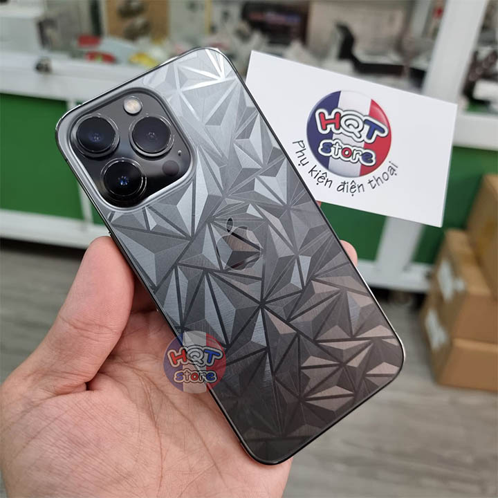 Miếng dán mặt lưng 3D vân kim cương Iphone 13 Pro Max / 13 Pro