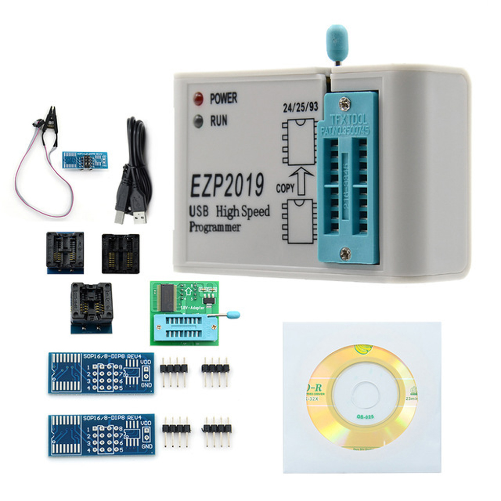 High speed usb spi programmer support 24 25 93 series chips eeprom flash bios