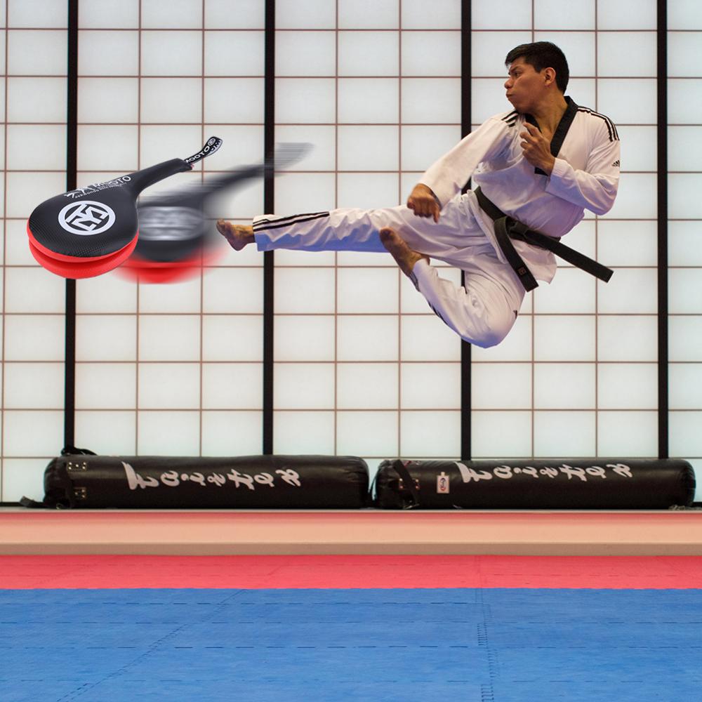 Kids Taekwondo PU Rebound Sponge Durable Double Kick Pad Target for Trainig
