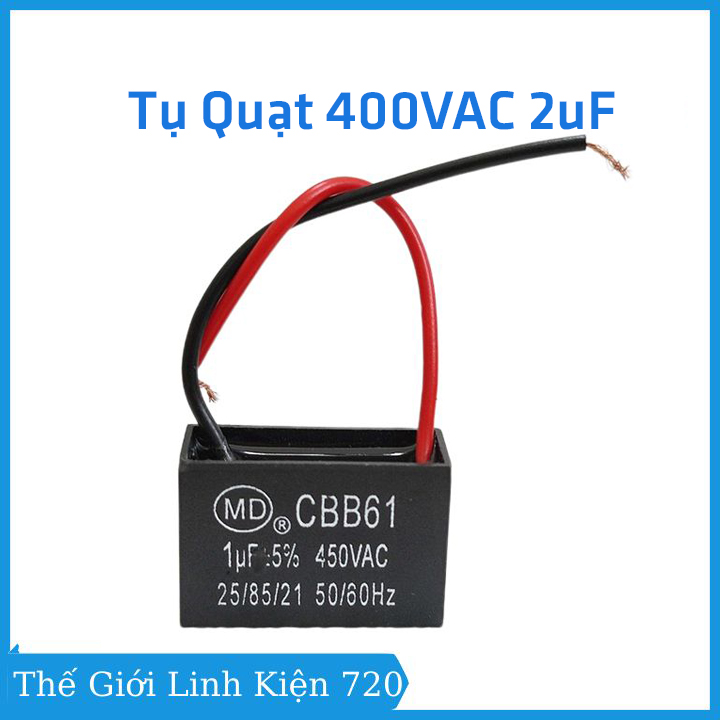 Tụ quạt điện 2uf 400vac 50/60hz