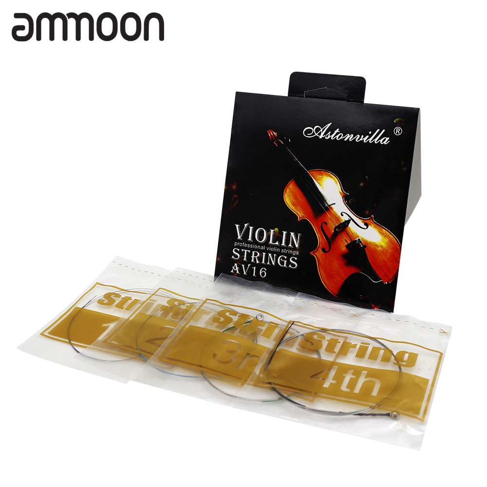 4 pcs violin fiddle string strings full set for 4/4 3/4 1/2 1/4 1/8 violins