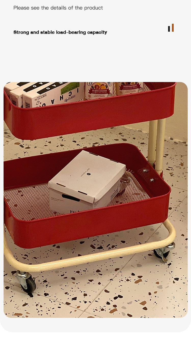 Small trolley, multifunctional toys, snacks, storage rack, floor trolley, storage shelf, bathroom multi-layer finishing shelf