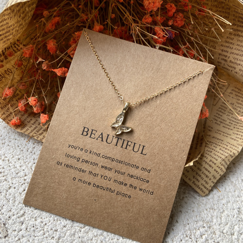 SW Electron1 IN stock Women Charm Alloy Rhinestone Necklace Stylish Butterfly Double Ring Infinite-shaped Clavicle Chain