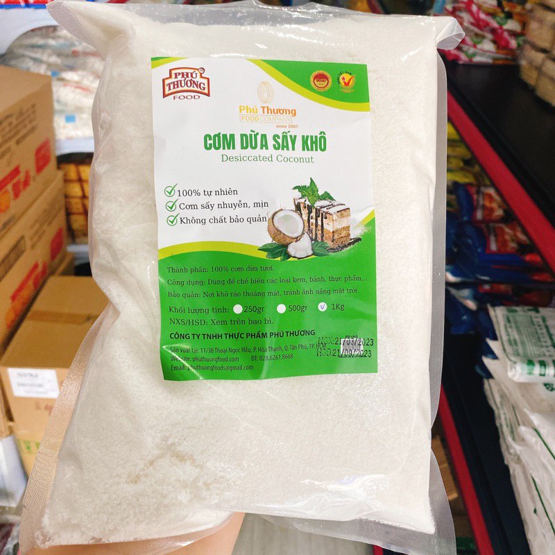 Cơm dừa mịn sấy khô phú thương