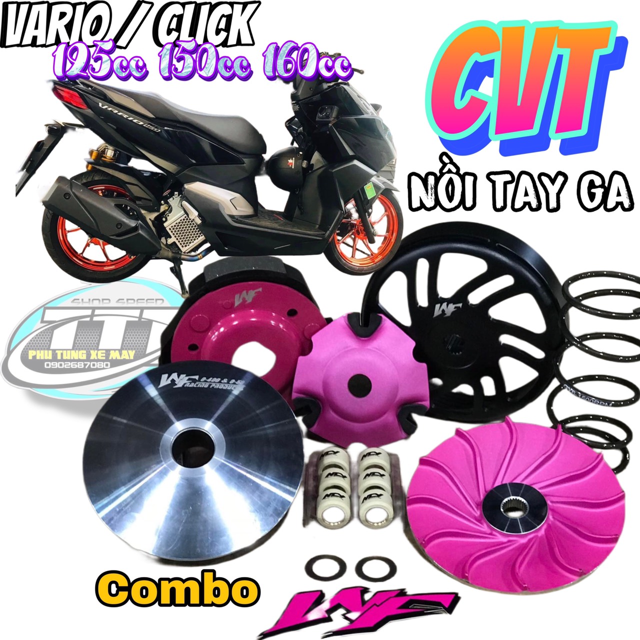 Combo nồi trước sau wf - trf xe tay ga vario shvn click pcx nvx