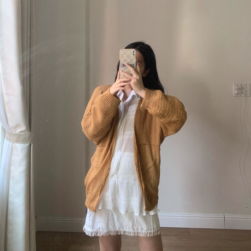Áo khoác len cardigan mỏng phong cách hàn quốc