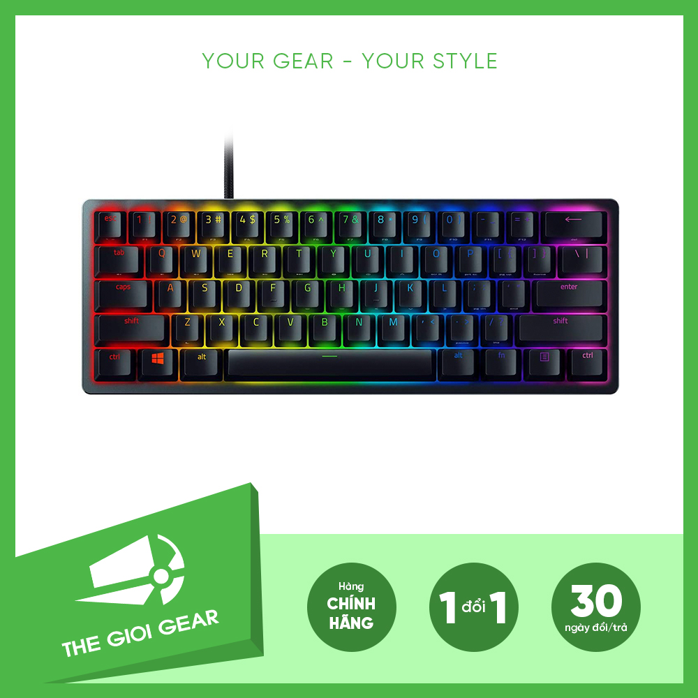 Bàn Phím Máy Tính Có Dây - Razer Huntsman Mini Clicky Purple / Linear Red Optical Switch