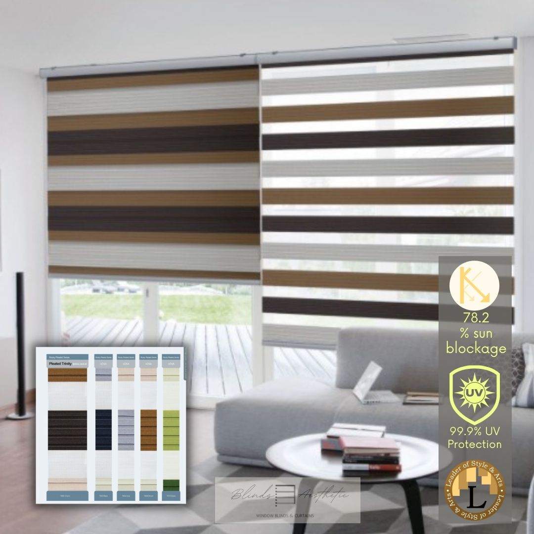 PLEATED TRINITY KOREAN WINDOW BLINDS LOSA - we customize size | Lazada PH