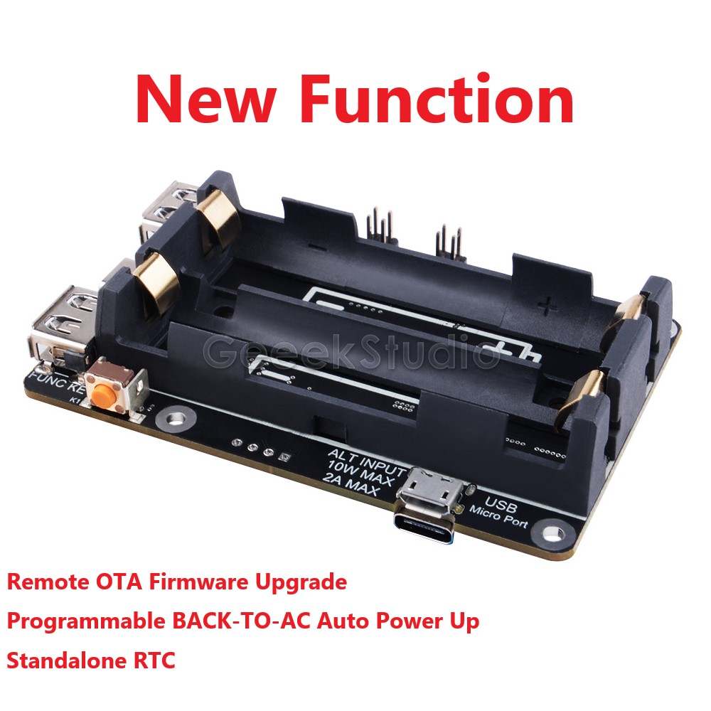 【Fast and Reliable Shipping】 UPS Plus With Automatic Shutdown RTC Coulometer Power Supply Remote OTA Firmware for Raspberry Pi 5/4B/3B+/3B/2B/B+/B/A+/A