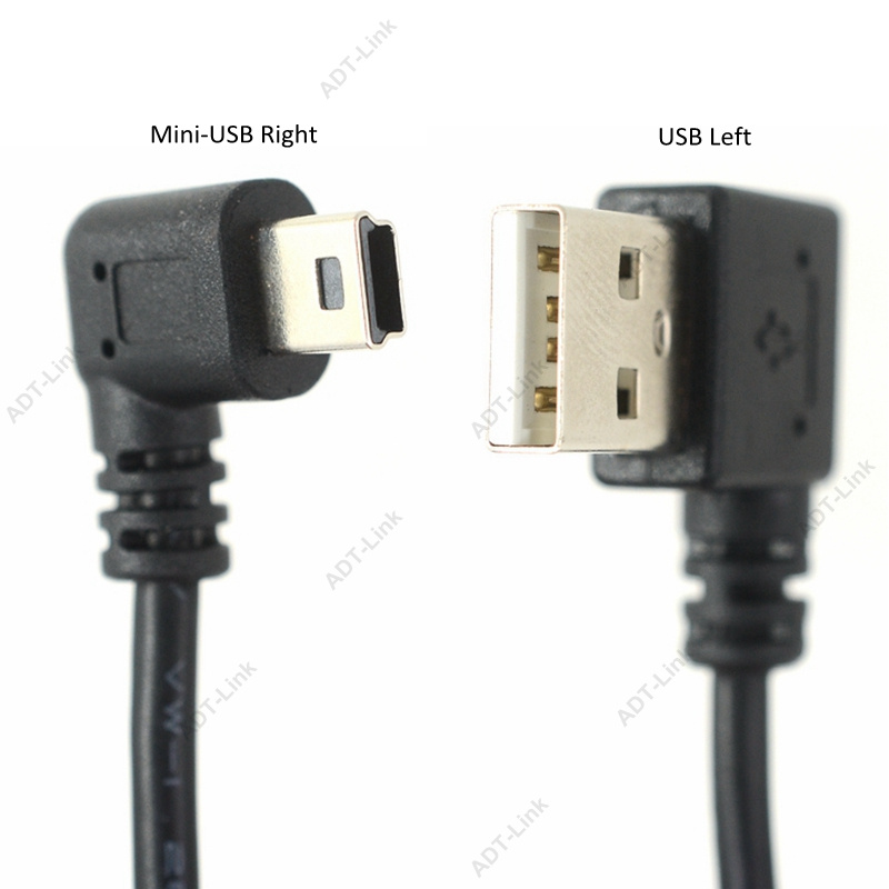 【Clearance Markdowns】 Mini USB Data Cable 10INCH 90 Degree USB Right Angle Nickel Plated Short USB 2