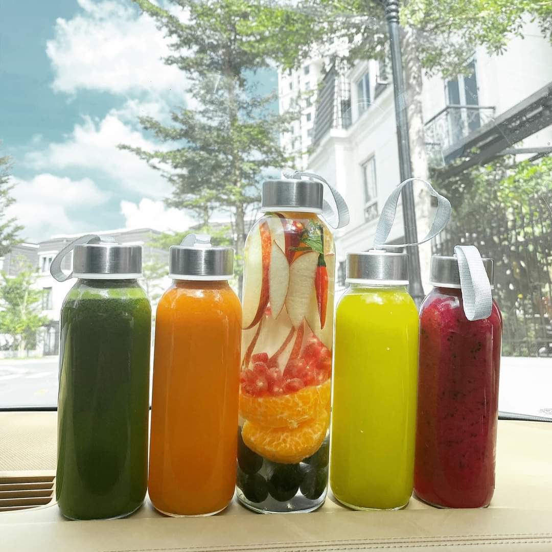 Combo 5 chai thủy tinh nắp dây 300ml hoặc 500ml