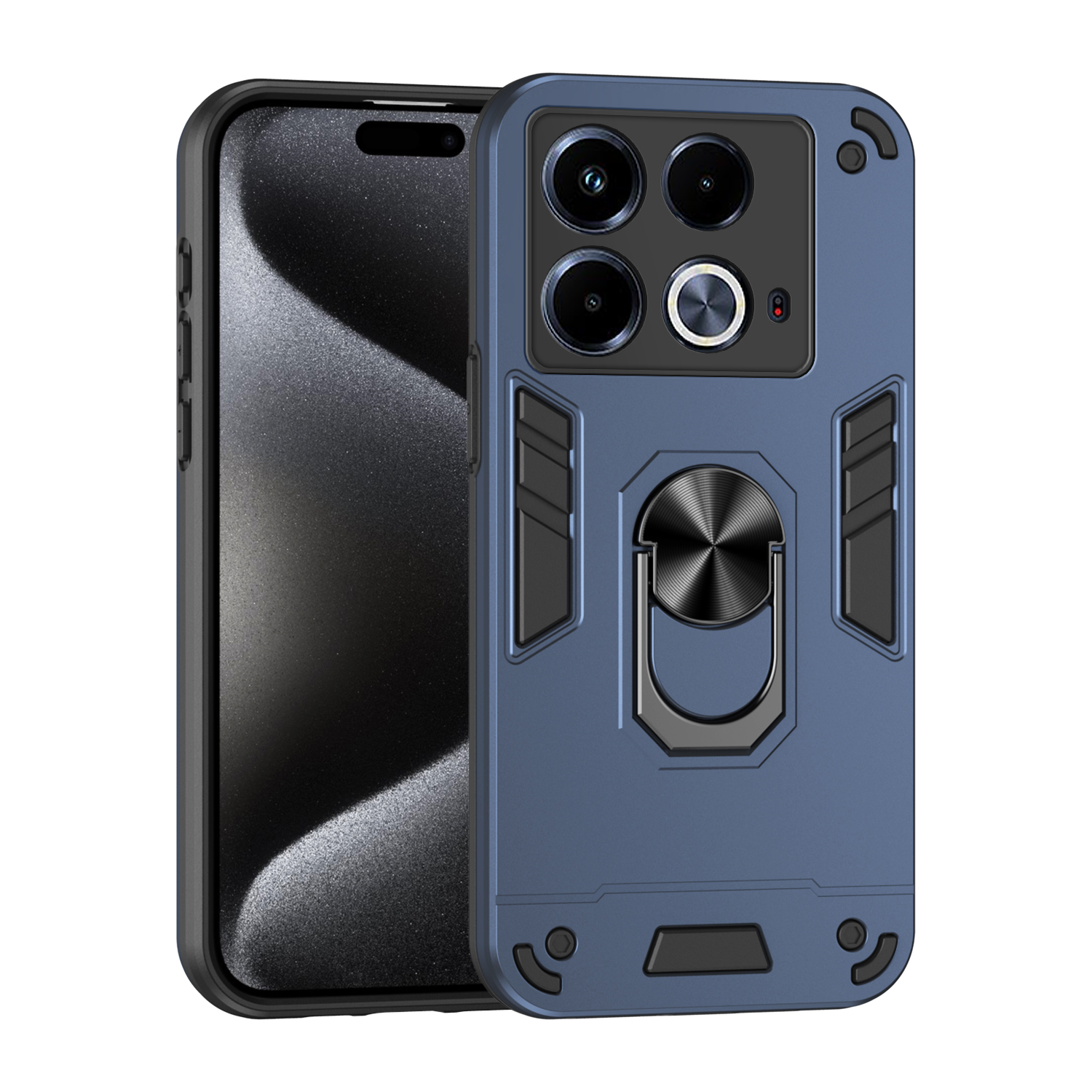 For infinix Note 40S case Shockproof Armor Stand with Holder Car adsorb Ring Back cover For infinix Note 40S Back cover Phone Cases.