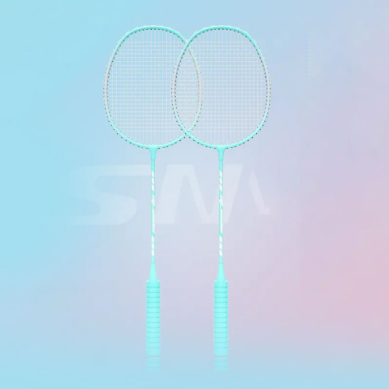 SBART Badminton racket double racket set adult resistant high elastic high value foam handle badminton racket