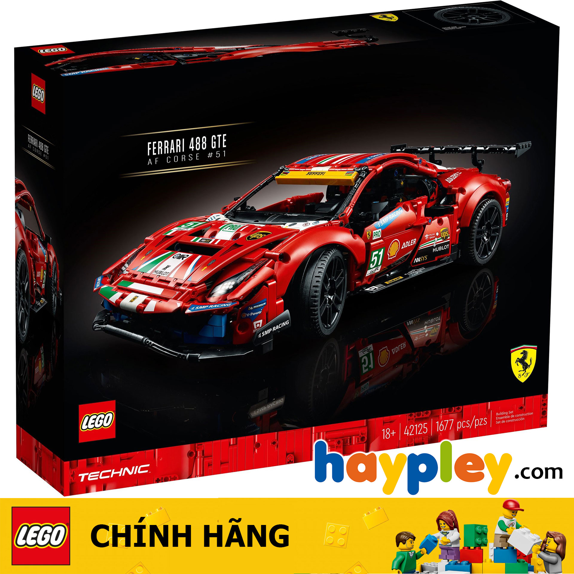 LEGO Technic 42125 Ferrari 488 GTE 'AF Corse #51'