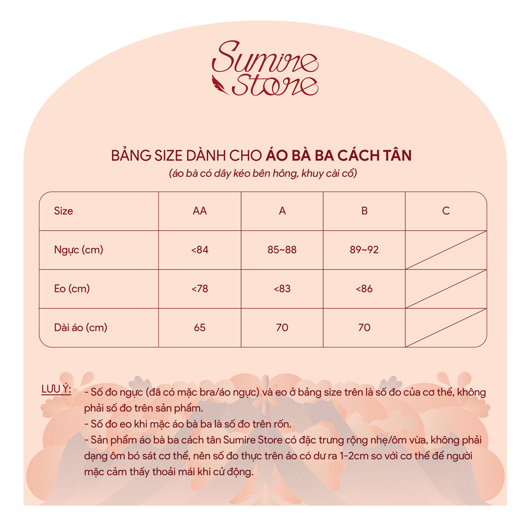 Sumire Store Áo bà ba Cách tân Út Hoa - 07 màu