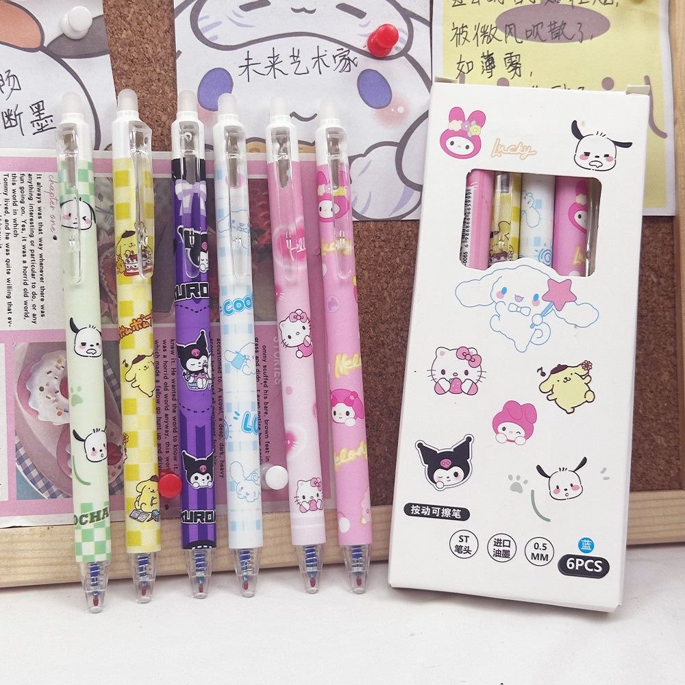 6PCS%20Cute%20Kuromi%20Melody%20Thermal%20Eraser%20Pen%20Blue%20Ink%20Erasable%20Gel%20Pen%20Press%20Aesthetic%200.5mm%20Neutral%20Pen%20School%20Office%20-%20Image%208