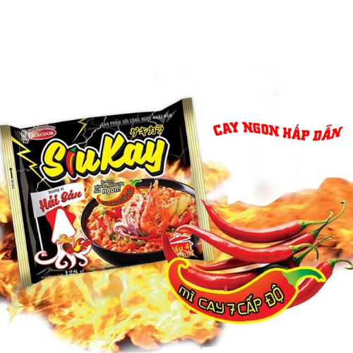 Mì SiuKay Vị Bò/Hải Sản Gói 128gr