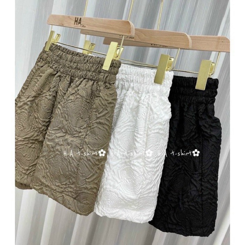 Quần sooc phồng Bigsize vân hoa nổi (60-90kg) MS89