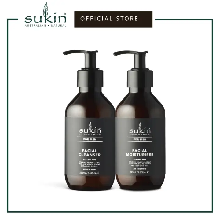 sukin facial cleanser for men
