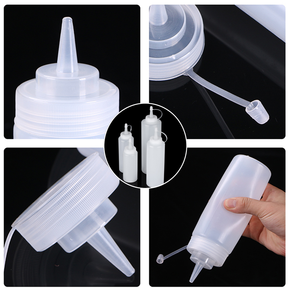 3 Pack Plastic Squeeze Bottles 8 oz Condiment Squeeze Bottle Multipurpose Squirt Bottles for Ketchup Oil Jam BBQ Sauce Dressing Grilling Crafts Syrup Dispensers