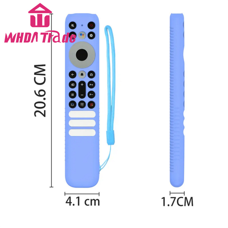 Remote Protective Case Cover Silicone Protective Controller Sleeve Skin With Lanyard  Compatible For TCL RC902V FMR1 RC