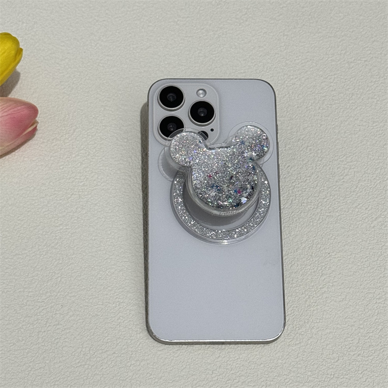 Zeallion Cartoon Mouse Head Pattern Magsafe Attraction Phone Grip Tok Phone Holder for iPhone Stand.