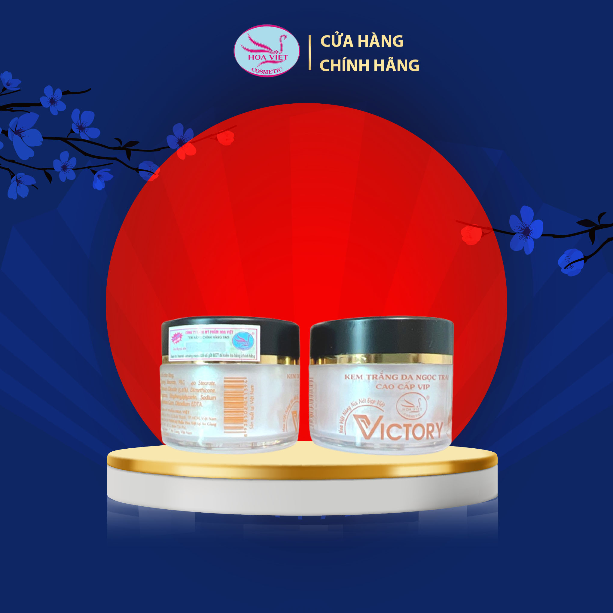 Kem Dưỡng Trắng Da Ngọc Trai Vip Victory Hoa Việt 15gr