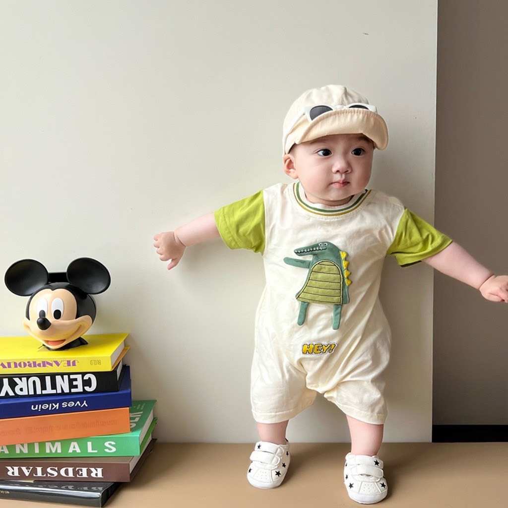 Body khủng long cho bé trai chất cotton mềm đẹp(HEY)