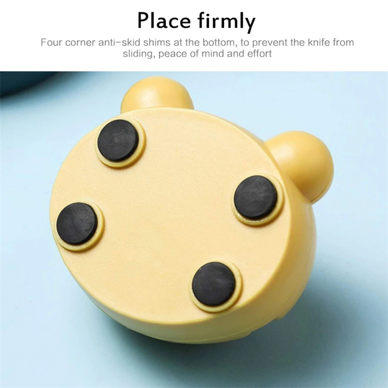 1 Pc Portable Mini Knife Sharpener Non-Slip Cute Cartoon Frog Sharpener Home Kitchen Tools