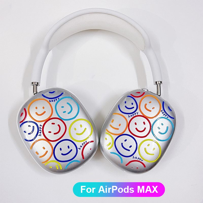 A Pair Of Ins-style Simple Headphones With Transparent Waterproof All-inclusive Protective Cover For Apple Airpods Max XUANTING.