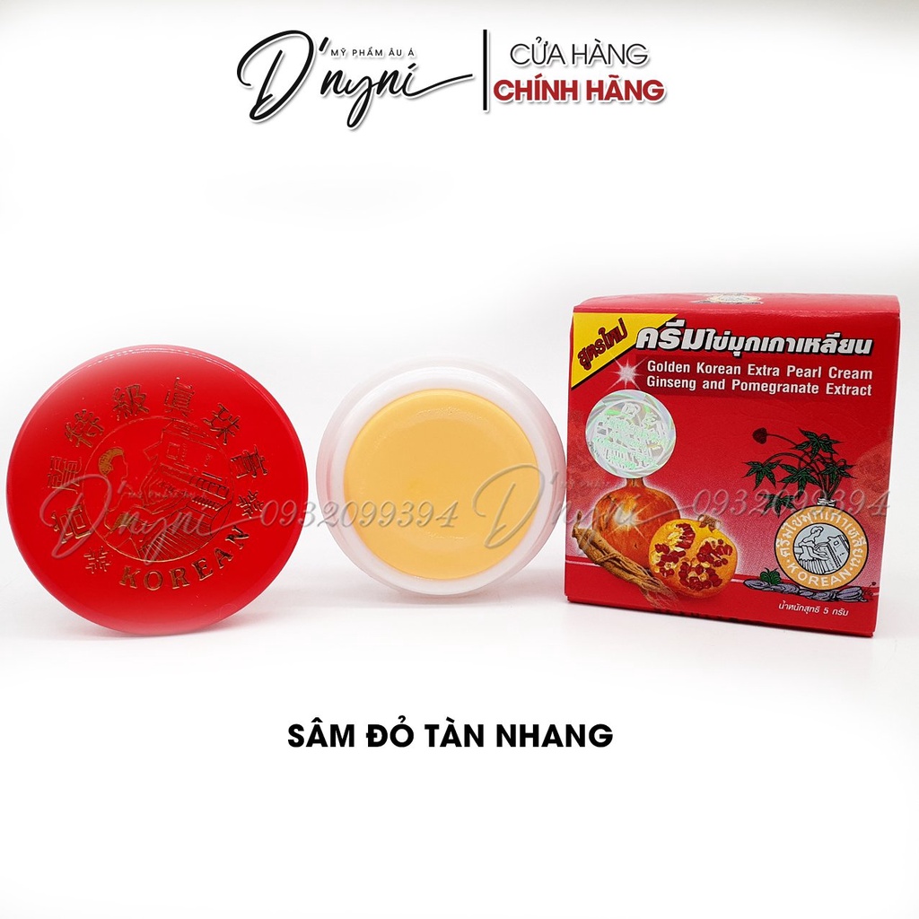 Kem dưỡng da ngọc trai korean golden korean extra pearl cream 5g thái lan