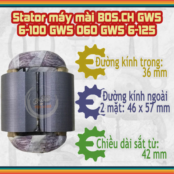 (Hàng DCA) Cuộn stator máy mài BOSCH GWS 6-100, GWS 6-125, GWS 060, GWS 8-125, GWS 5-100 220V