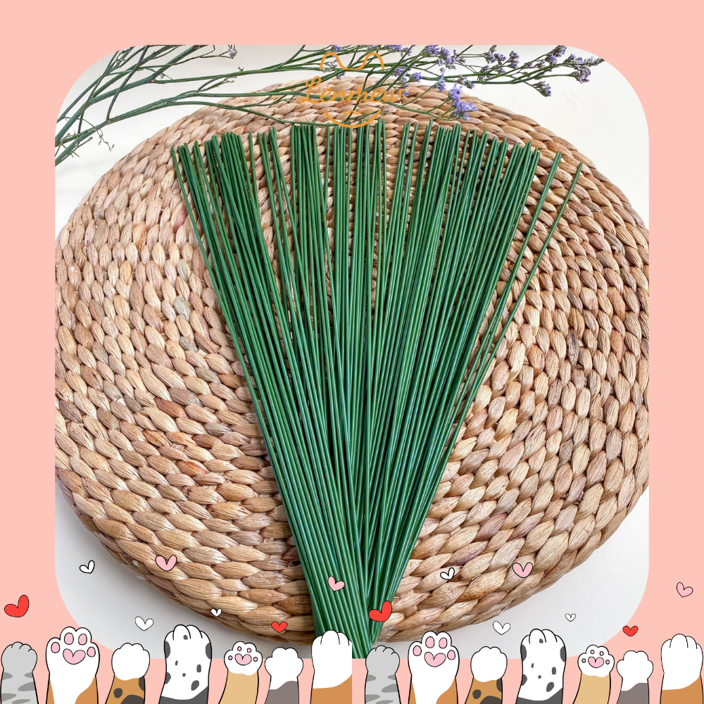 Que Kẽm Làm Cành Hoa Len Handmade (40Cm) (Set 10 Cành)