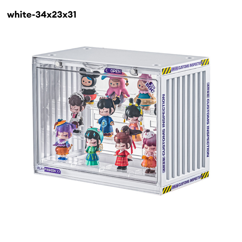 Dustproof figure display storage box on table blind box ornament display stand acrylic box