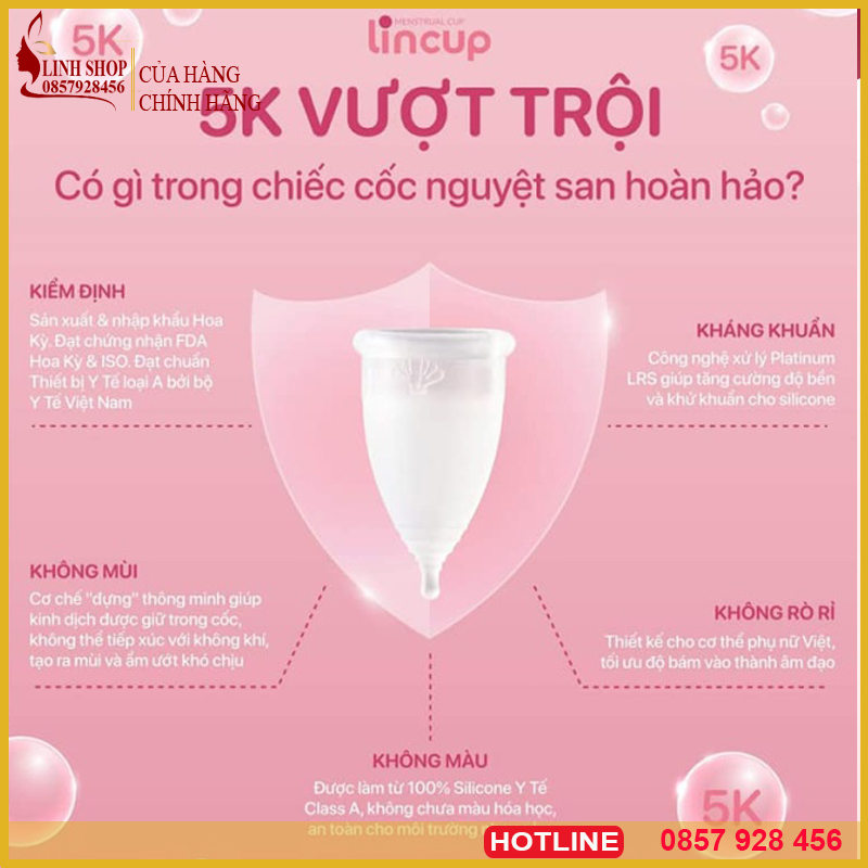 Cốc nguyệt san Lincup mẫu mới